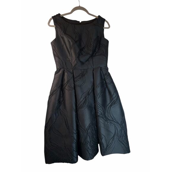 Catherine Regehr Vancouver Black Textured Cocktail Dress - Size M - Picture 2 of 12